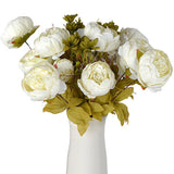 bouquet de pivoine blanche artificielle