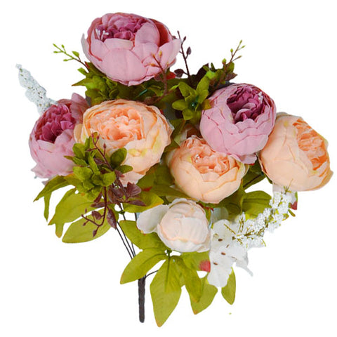 bouquet mariée pivoine rose et blanc