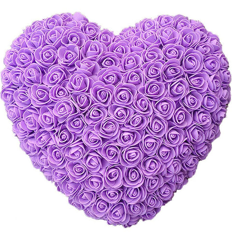 coeur en roses violet