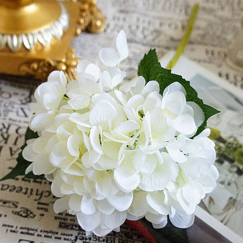 hortensia artificiel blanc