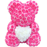 ours avec coeur en rose eternelle