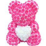 ours en roses artificielles avec coeur