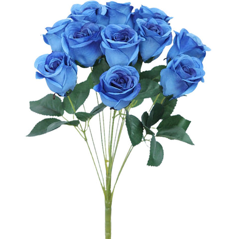 rose artificielle bleu 